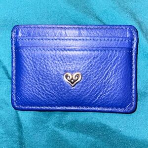 Brighton card carrier with silver tone heart on front